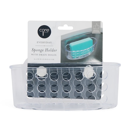 Core Kitchen Sink Sponge Holder with Suction Cups - Clear 51172